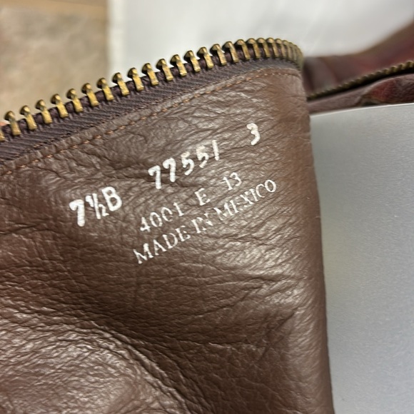 Frye Veronica Mid-Calf Zip Back Brown Leather Riding Boots - Picture 5 of 9